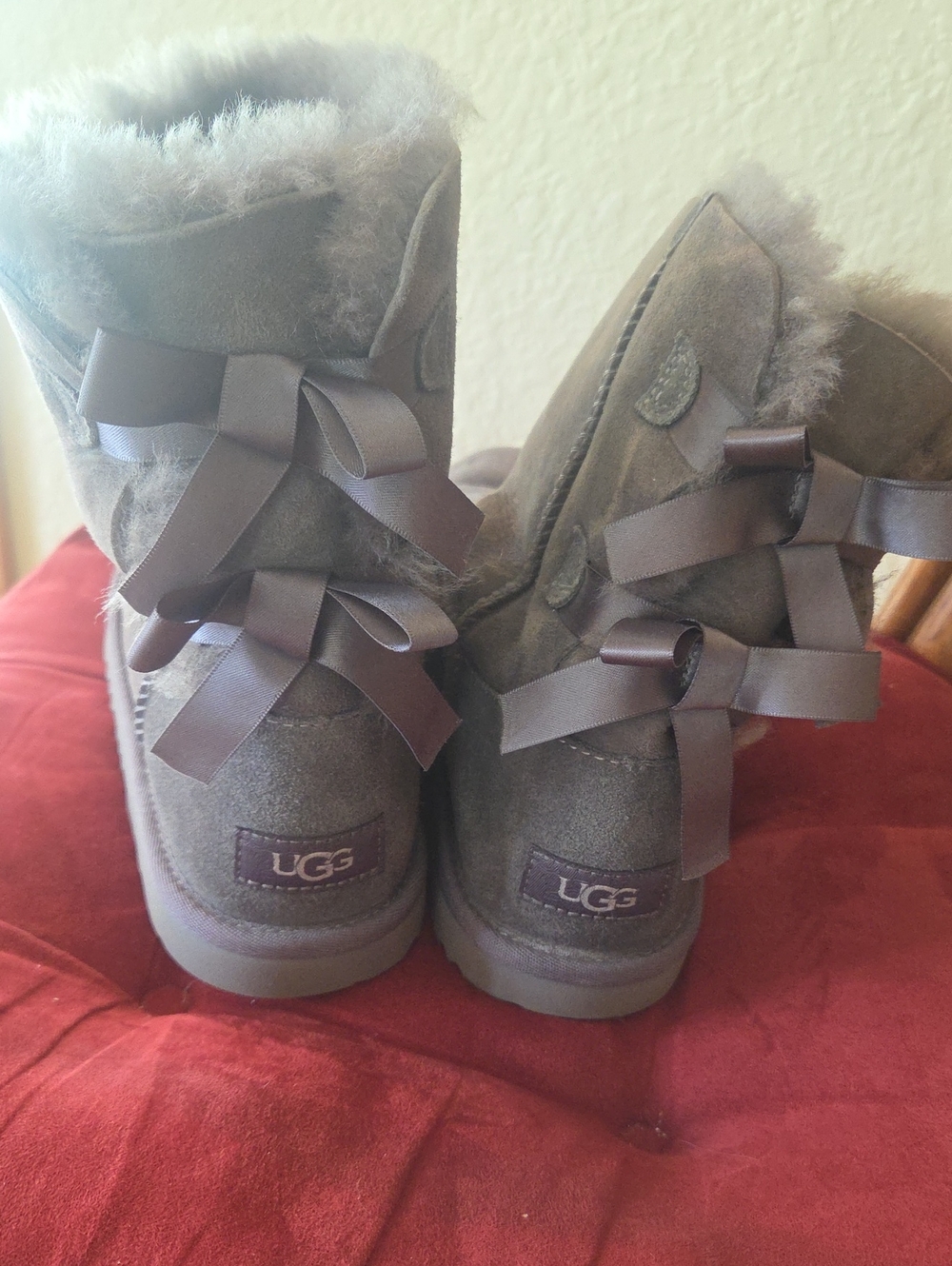 UGG Women's Bailey Bow II Short Boots - Gray